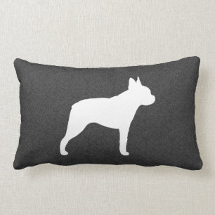 Boston Terrier Silhouette Lumbar Cushion