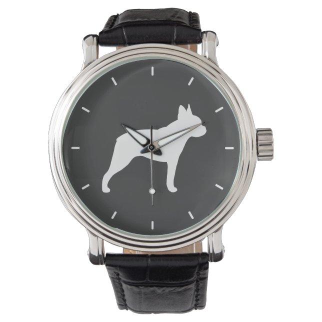 Boston Terrier Silhouette Watch (Front)