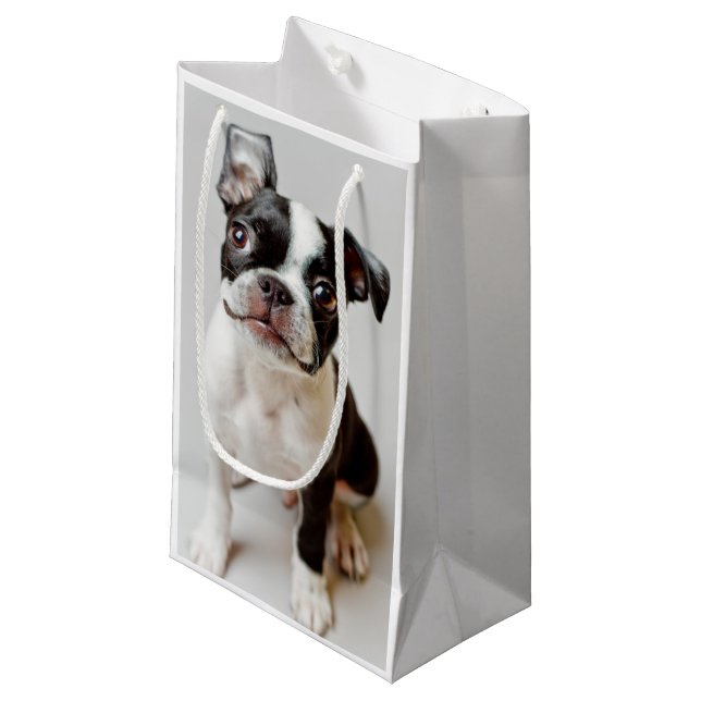 Boston Terrier Small Gift Bag (Front Angled)