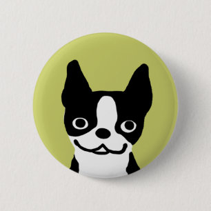 Boston Terrier Smile 6 Cm Round Badge