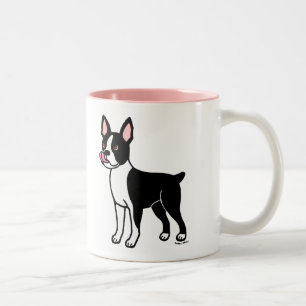 Boston Terrier Standing Two-Tone Coffee Mug