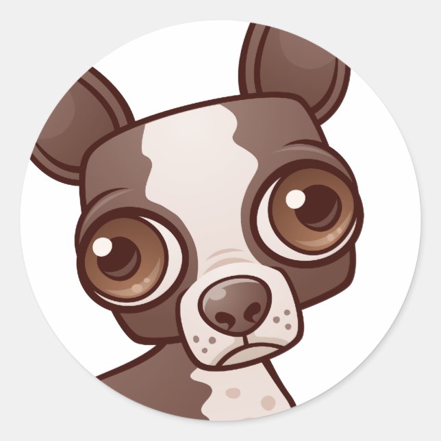 Boston Terrier Sticker (Front)