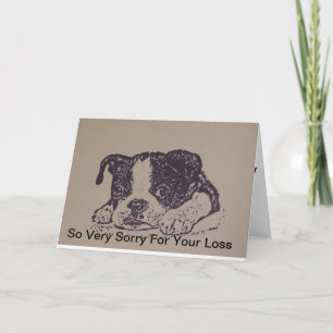 Boston Terrier Sympathy Card