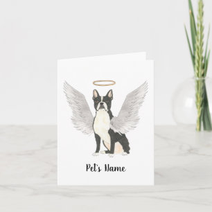 Boston Terrier Sympathy Memorial Card