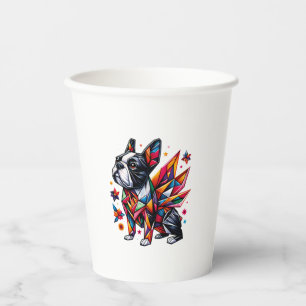 Boston Terrier t-shirt origami funny cute Classic Paper Cups