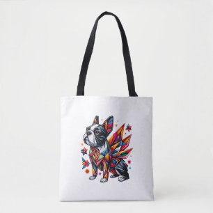 Boston Terrier t-shirt origami funny cute Classic Tote Bag