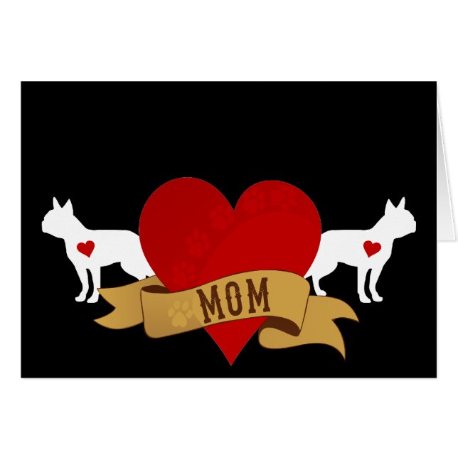 Boston Terrier [Tattoo style] (Front Horizontal)