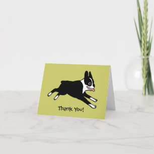 Boston Terrier Thank You (Customisable) Card