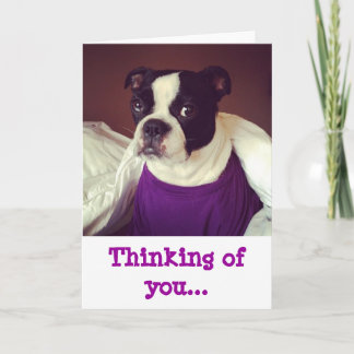 Boston Terrier-Thinking Of You Card