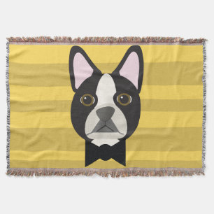 Boston Terrier Throw Blanket