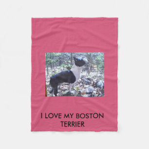 Boston Terrier Throw Fleece Blanket
