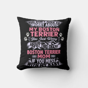 "Boston Terrier" throw pillow. Throw Pillow