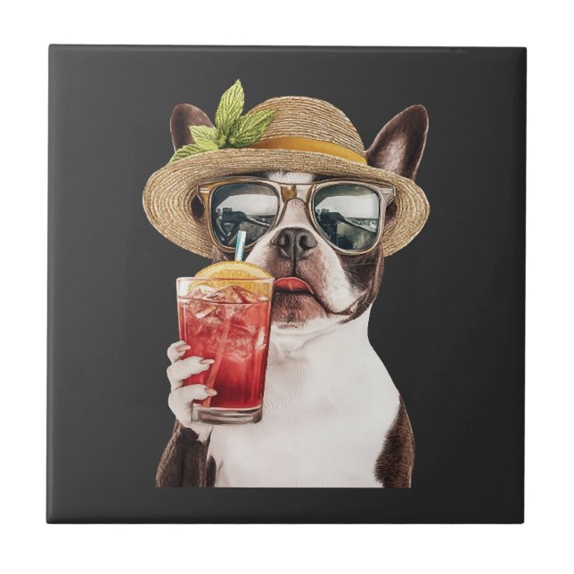 Boston Terrier Tile (Front)