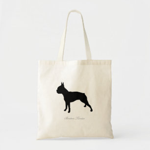 Boston Terrier Tote Bag (black silhouette)