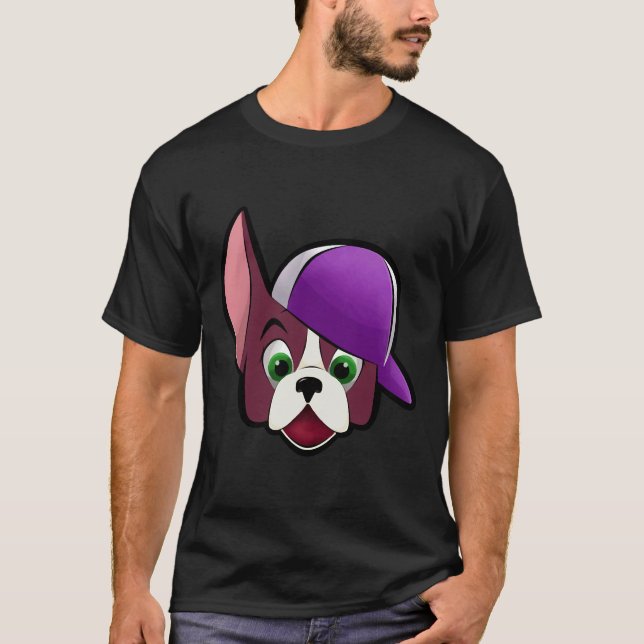 Boston Terrier Trainer Illustration T-Shirt (Front)