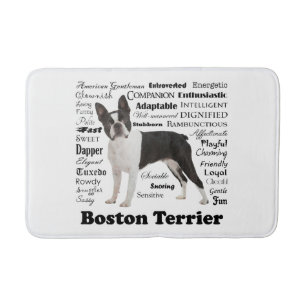 Boston Terrier Traits Bath Mat