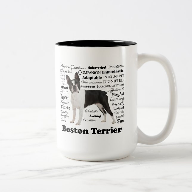 Boston Terrier Traits Mug (Right)