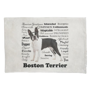 Boston Terrier Traits Pillowcase