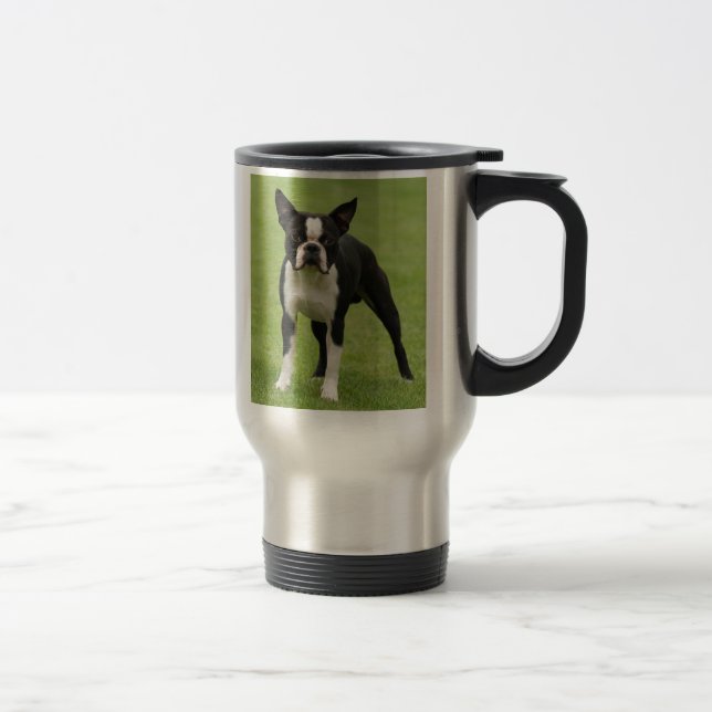 Boston terrier travel mug (Right)