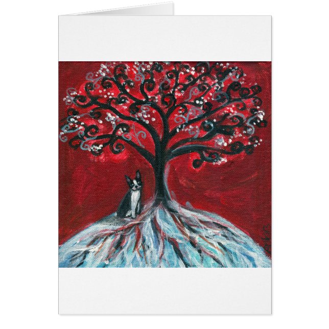 Boston Terrier Tree love (Front)