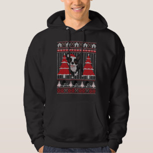 Boston Terrier Ugly Christmas Funny Dog Lover Xmas Hoodie