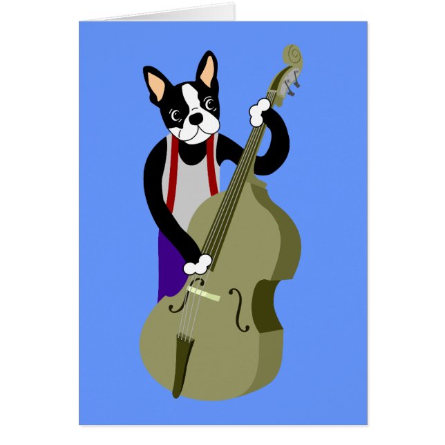 Boston Terrier Upright  Bass Player (Front)
