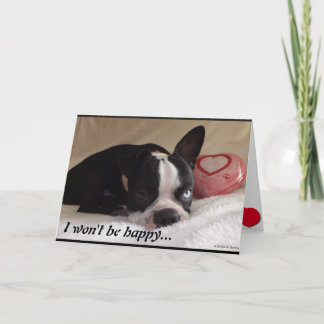 Boston Terrier Valentine's Day Card