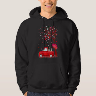Boston Terrier Valentines Day Gifts Dogs Red Truck Hoodie