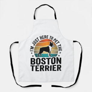 Boston Terrier Vintage Pet Lover Shirt Design_1 Apron