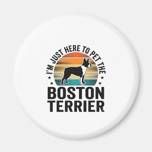 Boston Terrier Vintage Pet Lover Shirt Design_1 Magnet