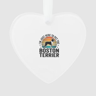 Boston Terrier Vintage Pet Lover Shirt Design_1 Ornament