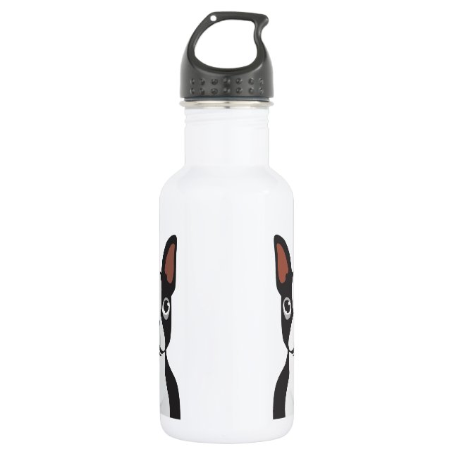 Boston Terrier Water Bottle (Front)