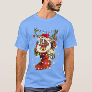 Boston Terrier Xmas Boot Christmas Sock Winter Sno T-Shirt