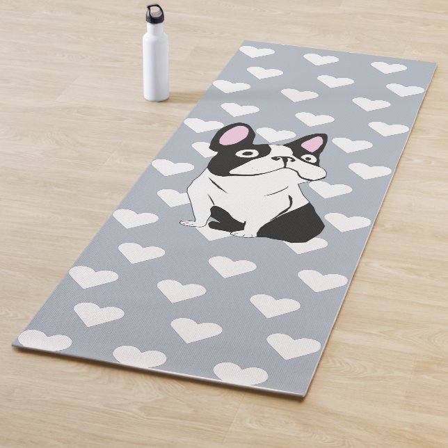 Boston terrier yoga mat (In Situ)