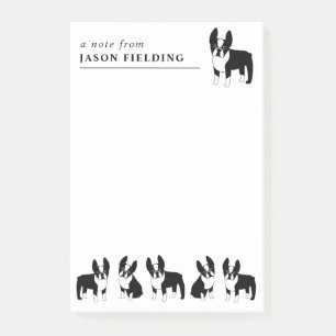 Boston Terriers Cute Black and White Dogs Post-it Notes