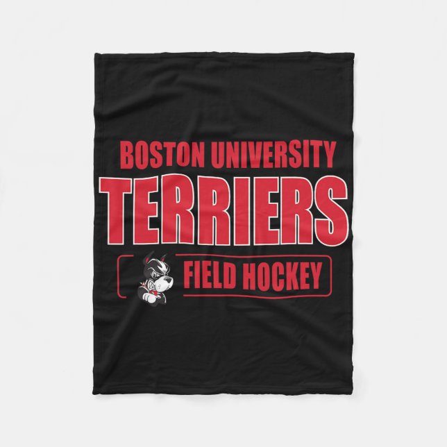 Boston Terriers Icon Script Field Hockey - Neutral Fleece Blanket (Front)