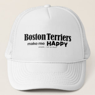 Boston Terriers Make Me Happy Trucker Hat