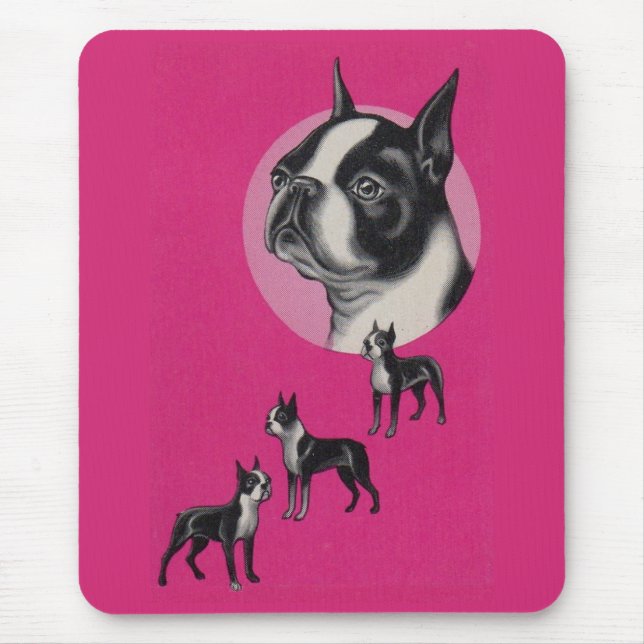 Boston terriers mouse mat (Front)