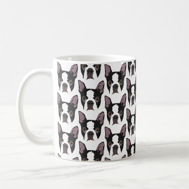 Boston Terriers on Mug (Left)