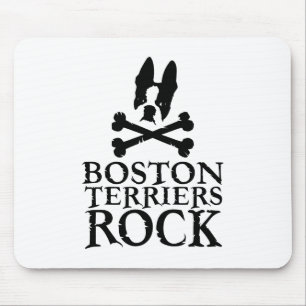 Boston Terriers Rock Mouse Mat