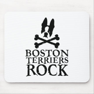 Boston Terriers Rock Mouse Mat