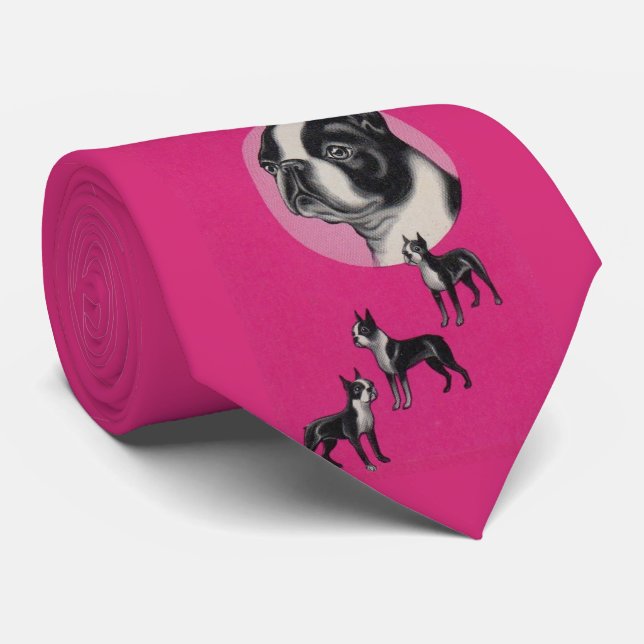 Boston terriers tie (Rolled)