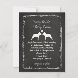 Boston Terriers Wedding Announcement