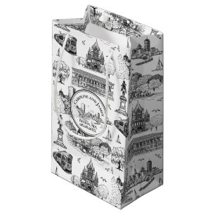 Boston Toile (Anniversary Ed.) Black/White Small Gift Bag