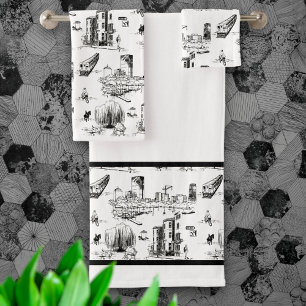 Boston Toile Bath Towel Set