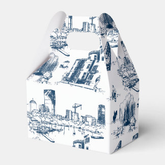 Boston Toile Navy Favour Box