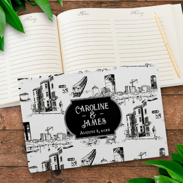 Boston Toile Personalised Wedding Guest Book (Creator Uploaded)