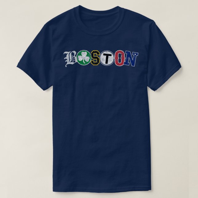 boston townie sports tshirt new england area fan t (Design Front)