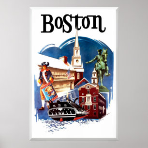 Boston travel poster