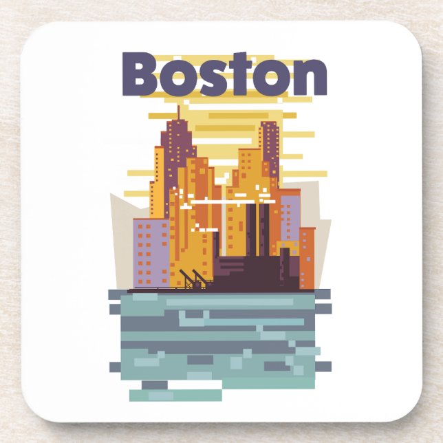 Boston Travel poster Coaster (Front)